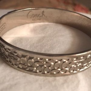 Coach silver bangle